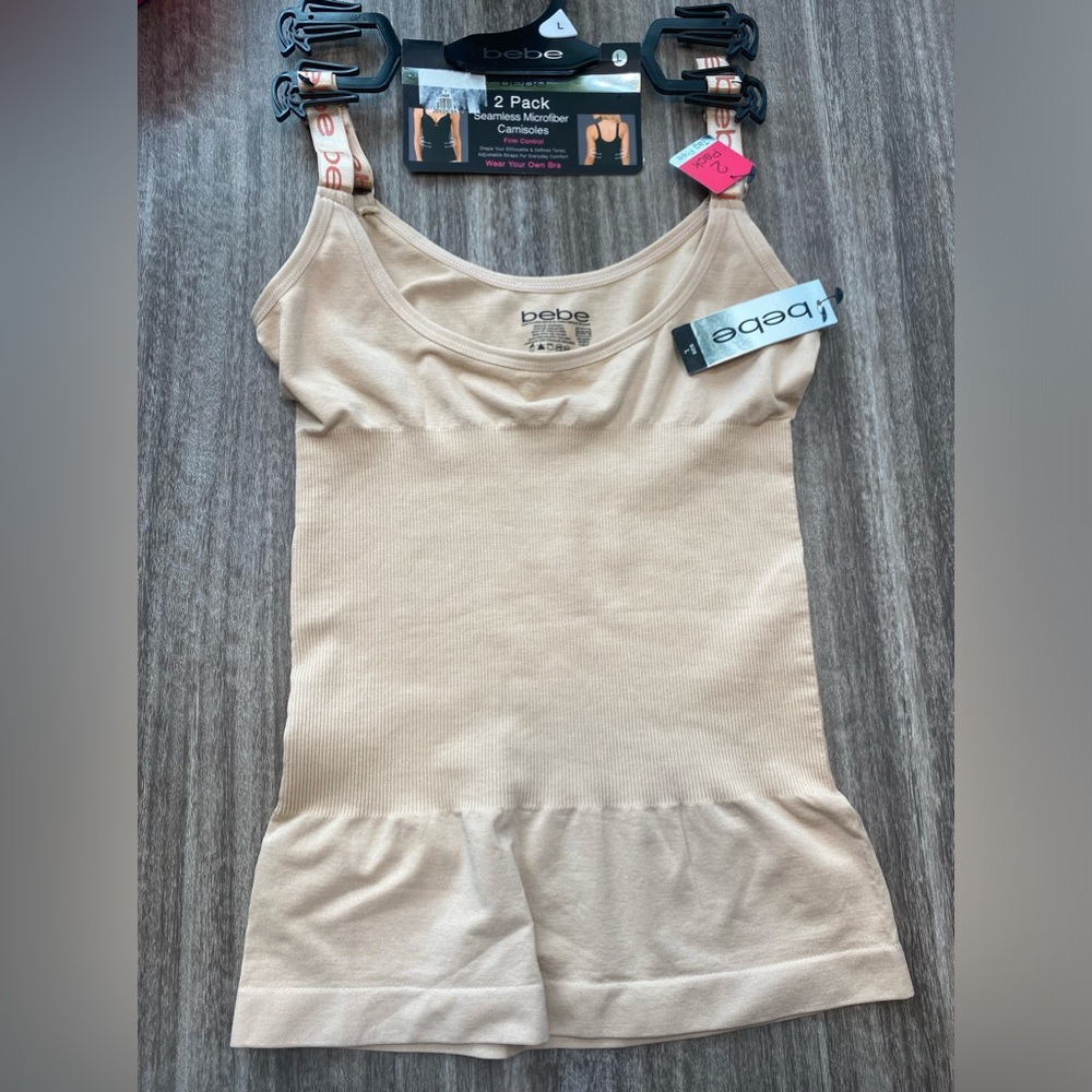 Bebe New With Tag seamless microfiber camisoles firm control size L
